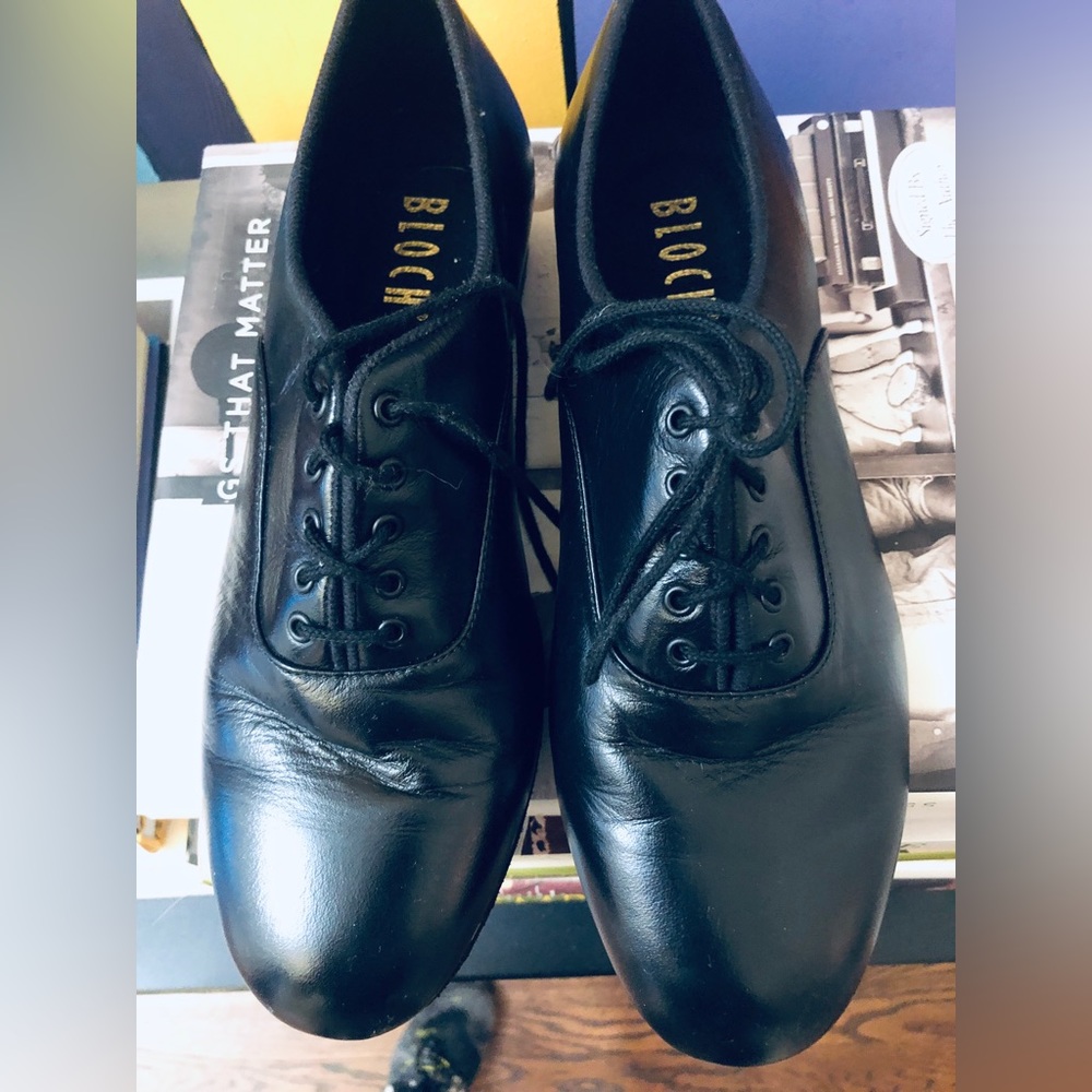 Bloch Black Xavier Brogues / Dance Shoes Bloch Lace Up 1”Heel Synch